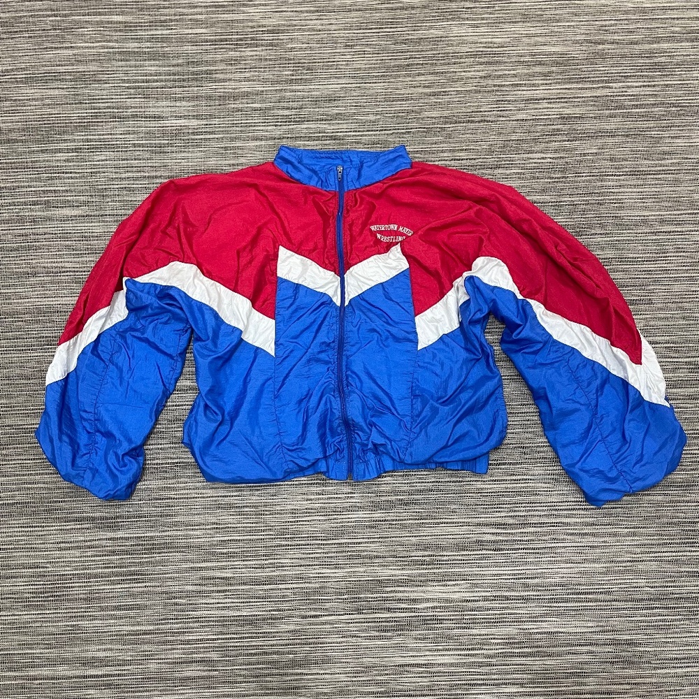 Vintage Nylon Collegiate Wrestling Zip Up